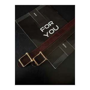 Ceinture carrée pour femme, ceinture pour pantalon, ceinture pour veste, ceinture pour robe - Bourgogne-Marron - Product Image 3