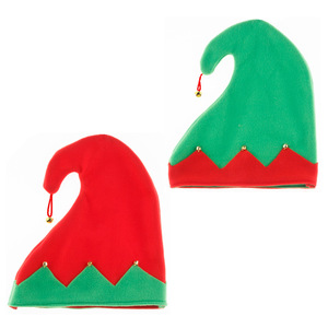 Christmas Elf Bell <b>Hat</b> Red Green Xmas Party Headwear Funny Cosplay Accessories for <b>Holiday</b> Decorations and christmas - Product Image 6
