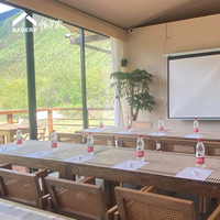 Contenedor de Madera de Lujo para Cafetería |   Unidades de Restaurantes Prefabricadas con Estructura de Acero |   Edificios Modulares para Comedor y Oficina al Aire Libre