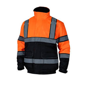 Haute Qualité Polyester Travail Uniforme À Capuche Super Visible Fluorescent HI-VIS Réfléchissant Sécurité Sweat Veste En Gros Haute - Product Image 4