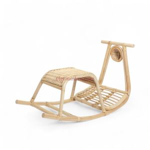Chaise à bascule en rotin pour enfants, jouet artisanal mignon, meubles de crèche fabriqués au Vietnam - Product Image 3