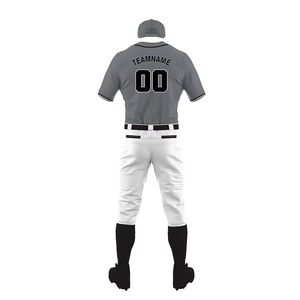 Jersey de béisbol americano bordado al por mayor para hombre, camisa de softball con botones completos de poliéster 100%, patrón en blanco - Product Image 5