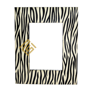 Marco de fotos de madera de resina hecho a mano indio de alta calidad, diseño personalizado, soporte de imagen de hueso de cuerno, logotipo de Metal al por mayor más vendido - Product Image 3