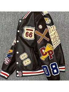 Personalizado de los hombres de lana cuerpo de cuero mangas bordadas Chenille parches Universidad Varsity chaqueta de béisbol Letterman estilo de invierno - Product Image 6