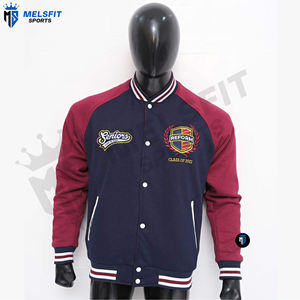 Veste universitaire d'hiver pour homme Broderie en chenille Design baseball Lettreman Bouton avant debout Coupe-vent Écologique Vente en gros - Product Image 5