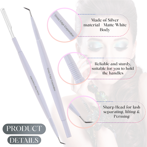 Herramienta Profesional para Lifting de Pestañas, Separador de Extensiones de Pestañas, Punta Fina de Acero Inoxidable, Herramienta Duradera para Salón de Belleza y Pestañas - Product Image 4