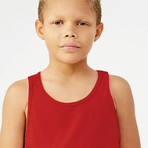 Unisex 100% Airlume peinado anillo hilado algodón Sideseamed venta al por menor ajuste 4,2 oz rojo juvenil Jersey tanque verano sin mangas tanque liso - Product Image 4