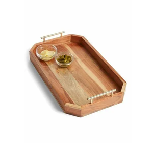 Bandeja de Madera Maciza Rectangular para Pizza, Plato de Madera para Comida, Artículo Decorativo para Servir la Cena - Product Image 1