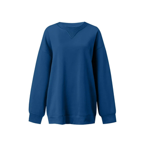 เสื้อสเวตเตอร์คอตตอนมีฮู้ดสำหรับผู้หญิง, เสื้อสเวตเตอร์คอตตอนมีฮู้ดเปิดไหล่ระบายอากาศได้พิมพ์โลโก้ด้านหน้าสำหรับฤดูหนาวเป็นมิตรกับสิ่งแวดล้อม - Product Image 4