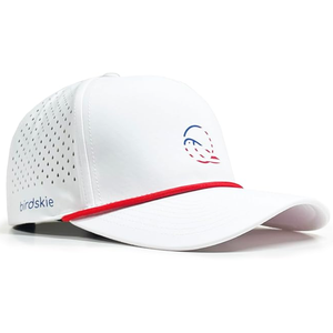 Sombreros de golf estructurados de 5 paneles de alta calidad OEM ODM, Snapback cortado con láser personalizado, resistente al agua, logotipo de impresión personalizado en blanco - Product Image 1