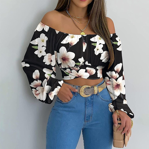 New Design Backless Crop <b>Top</b> Woman Summer Ladies <b>Tops</b> Blouse Women Lady Outfits Floral Drawstring Crop <b>Top</b> Corsets Halter Womenp - Product Image 6
