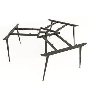 Mesa de Trabajo Contemporánea para 3 Personas, 240x208cm, con Patas Cónicas, Madera de Melamina, Escritorios de Oficina, Muebles para el Hogar y la Oficina - Product Image 4