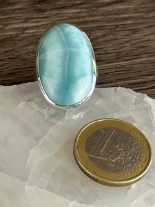 Diseñador hecho a mano 925 plata esterlina Larimar anillo boda aniversario compromiso joyería anillo hecho a medida - Product Image 5