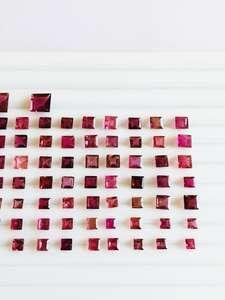 Pierres précieuses taillées émeraude en tourmaline rose certifiées IGI traitées thermiquement - Product Image 3