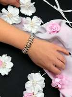 Pulsera Bohemia DAFNI BIG PAZAR con Cuentas de Piedra Natural, Aleación de Metal Precioso con Microincrustaciones, Hecha a Mano, Unisex, para Regalo