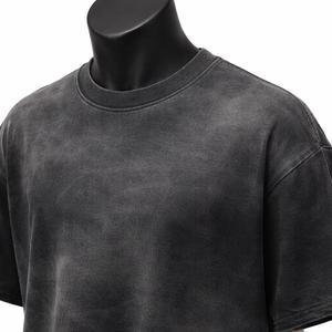 Acid Wash <b>Oversized</b> T <b>Shirt</b> 100% Cotton Vintage Washed Tee Blank Streetwear O Neck Short Sleeve for Men Acid Washed <b>Shirts</b> - Product Image 4