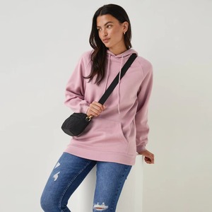 Nueva moda de mujer Heavyweight 100% algodón Fleece Pullover Hoodie Winter Casual Wear con Logo mangas largas y cuello con capucha - Product Image 3