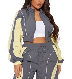 Ensemble de survêtement en nylon de qualité supérieure veste zippée ensemble coupe-vent léger et respirant survêtement d'entraînement Women2026 - Product Image 3