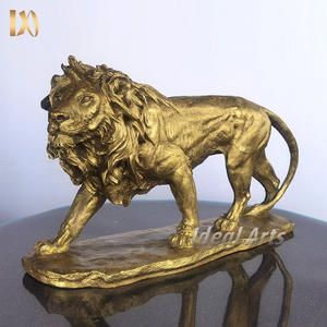 Pequeña escultura de tigre de bronce estatua de animal hecha a mano para decoración de mesa y oficina - Product Image 4