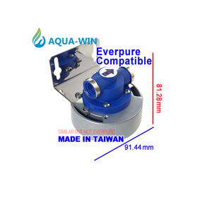 Tête de cartouche compatible Everpure (argent + bleu) - Product Image 1