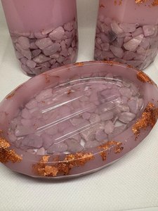Juego de Baño de Lujo Personalizable, Resistente al Agua, con Efecto Mármol de Resina Pulida - Product Image 6
