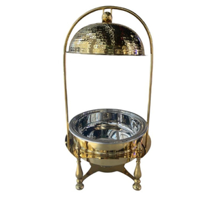 Moderno Calentador de Comida Redondo de Acero Inoxidable Dorado para Buffet, Hotel, Restaurante, Equipo de Exhibición para Catering, Diseño Único - Product Image 6