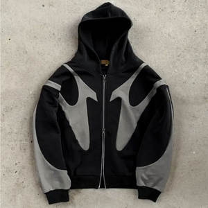 Sudadera con capucha de felpa francesa de algodón de alta calidad térmica de moda OEM Sudadera con capucha Lisa recortada con corte de panel para hombre disponible a precio mayorista - Product Image 2