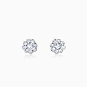 Pendientes de Oro Rosa de 14K con Diamantes en Forma de Racimo - Regalo - Product Image 1