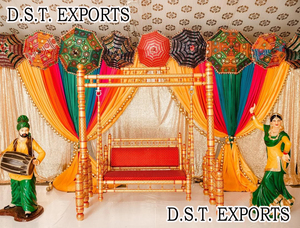 Malaysian Wedding Shagun Ceremony Decor Ideas Hindu Wedding Bangle Ceremony Stage <b>Prop</b> Tamilian Half Saree Ceremony Decor USA - Product Image 3