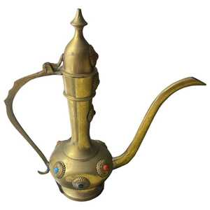 Aftaba de Latón de Alta Calidad con Grabado Multicolor y Acabado Pulido para Agua Potable, Utensilio de Cocina Vintage de Latón - Product Image 6