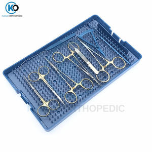 Juego de instrumentos de cirugía de párpado doble, tijeras manuales de acero inoxidable de titanio y portaagujas, pinzas hemostáticas de plástico - Product Image 2