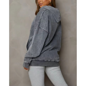 เสื้อฮู้ดดี้ลายฟอกสีแบบใหม่ คุณภาพสูง เสื้อฮู้ดดี้ลายฟอกสีสไตล์สตรีทแวร์ ออกแบบเองได้ มีจำหน่าย - Product Image 3