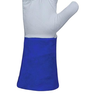 Guantes DE SEGURIDAD DE CUERO Partido de vaca blanca de alta calidad para soldar guantes de mano de trabajo protectores impermeables resistentes al calor al por mayor - Product Image 3