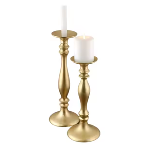 Bougeoir conique en métal classique de haute qualité finition dorée à la main meilleure qualité métal fabriqué à la main décoration de maison et de mariage - Product Image 4