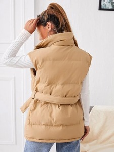 Chaleco acolchado de Invierno para mujer de alta calidad con cuello levantado, nuevo estilo, chaleco acolchado tejido con logotipo personalizado transpirable y a la moda - Product Image 2