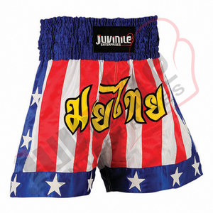 กางเกงขาสั้น MMA เอวสูงพร้อมชุดฝึกซ้อมและต่อสู้ทำจากโพลีเอสเตอร์ยืดพิมพ์ลายซับลิมิวสำหรับมวยไทยคิกบ็อกซิ่ง - Product Image 3
