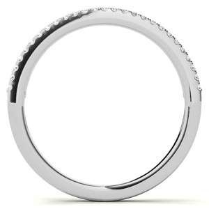 Anillo de Eternidad SHREYA DIAM de Plata 925 con Doble Hilera de Moissanita, Chapado en Rodio y Oro de 18K, Anillo Clásico para Mujer - Product Image 5