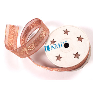 Tresse de dentelle personnalisée en or OEM tresse de feuille de chêne en mylar français vente en gros de tresse de couleur métallique avec motif à carreaux - Product Image 4