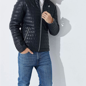 Venta caliente cómodo y de moda de invierno desgaste chaqueta acolchada de cuero para hombres OEM servicio hombres chaquetas acolchadas - Product Image 1