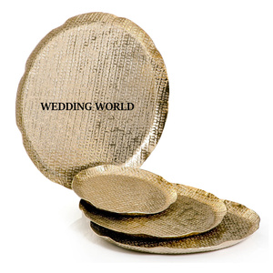 Juego martillado de dos bandejas de chocolate Bandeja de chocolate hecha a mano de excelente calidad Tamaño personalizado Bandeja de chocolate de lujo - Product Image 5