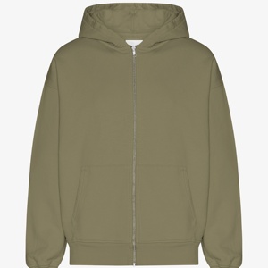 Logo personnalisé de haute qualité 100% coton sweat à capuche surdimensionné poids lourd sérigraphié jogging sweats à capuche pour hommes fermeture éclair complète - Product Image 6
