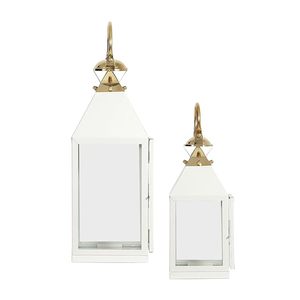 Elegante lámpara de vela de hierro antiguo blanco, candelabro votivo de nuevo diseño de moda con función perfumada, tamaños personalizados, Navidad - Product Image 4