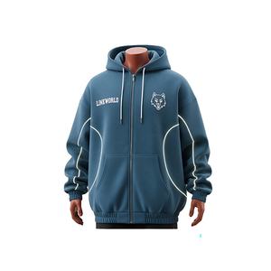 100% coton personnalisé recadrée fermeture éclair à capuche motif solide conception sur mesure à capuche lavé pour l'automne OEM Service disponible - Product Image 3