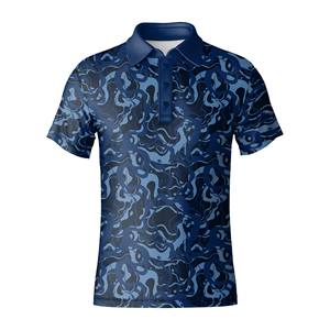Polo de golf de alto rendimiento para hombre Mezcla de LICRA de poliéster de secado rápido con logotipo impreso - Product Image 3