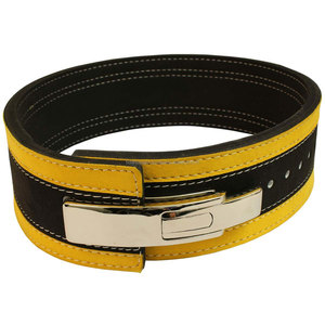 Vente en gros de ceintures d'haltérophilie de haute qualité en cuir suédé à double griffe design personnalisé avec logo - Product Image 4