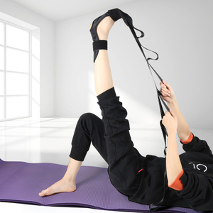 Plantar fasiit topuk Spurs ve esneklik için döngüler ayarlanabilir buzağı sedye kemer ile Yoga ayak ve bacak esneme kayışı