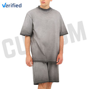 Camiseta de punto con estampado de agua ecológica ajustada de calle alta personalizada, camiseta de diseño con estampado antibolitas anticontracción para hombres - Product Image 5