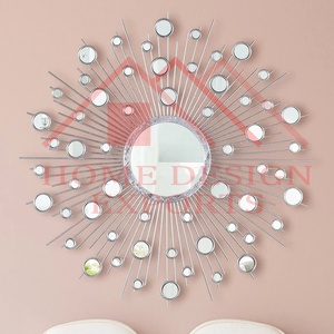 Espejo de marco de Metal de pared grande para decoración del hogar, espejo hecho a mano de Metal y vidrio, venta al por mayor - Product Image 3