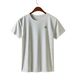 เสื้อยืดคอกลมคอกลมน้ำหนักเบาสำหรับ2024ออกแบบโลโก้ได้ตามต้องการ - Product Image 1