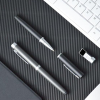 NM-078 JR Brand Pulpen Logam 3-in-1 USB Flash Drive dengan Logo Kustom Lebar Tulisan 1.0mm-8GB/16GB/64GB